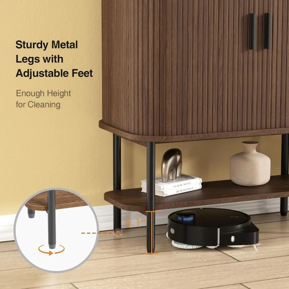 خزانة بار القهوة مع مساحة تخزين، خزانة النبيذ المخددة مع أبواب منزلقة، حامل زجاجي ورف النبيذ، كابينة الخمور ذات الخزانة الجانبية للبوفيه #5