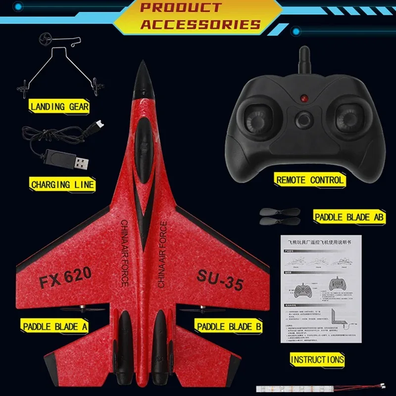 RC رغوة الطائرات SU-35 طائرة 2.4G راديو التحكم طائرة شراعية التحكم عن بعد طائرة مقاتلة طائرة شراعية رغوة الأولاد لعب للأطفال