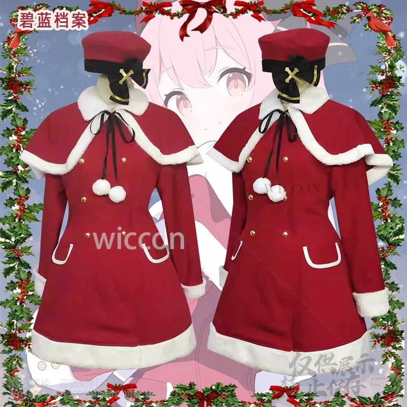 Sumi Serina Blue Archive Anime Game Cosplay Costume Christmas Nurse Red Dress Lolita Pink Wigs For Girls Woman Party Customized