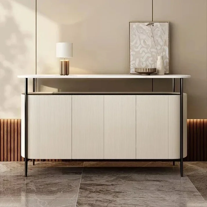 Italian light luxury minimalist rock slab dining side cabinet locker modern simple secret cabinet