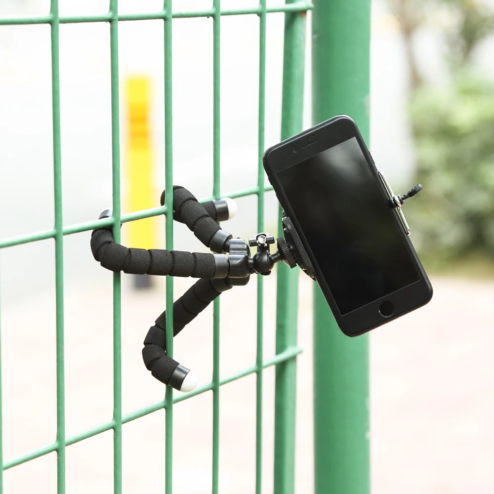 Suporte Flexível para Celular Tipo Polvo Tripé Esponja Deformável Acessório para Controle Remoto Bluetooth e Fotografia