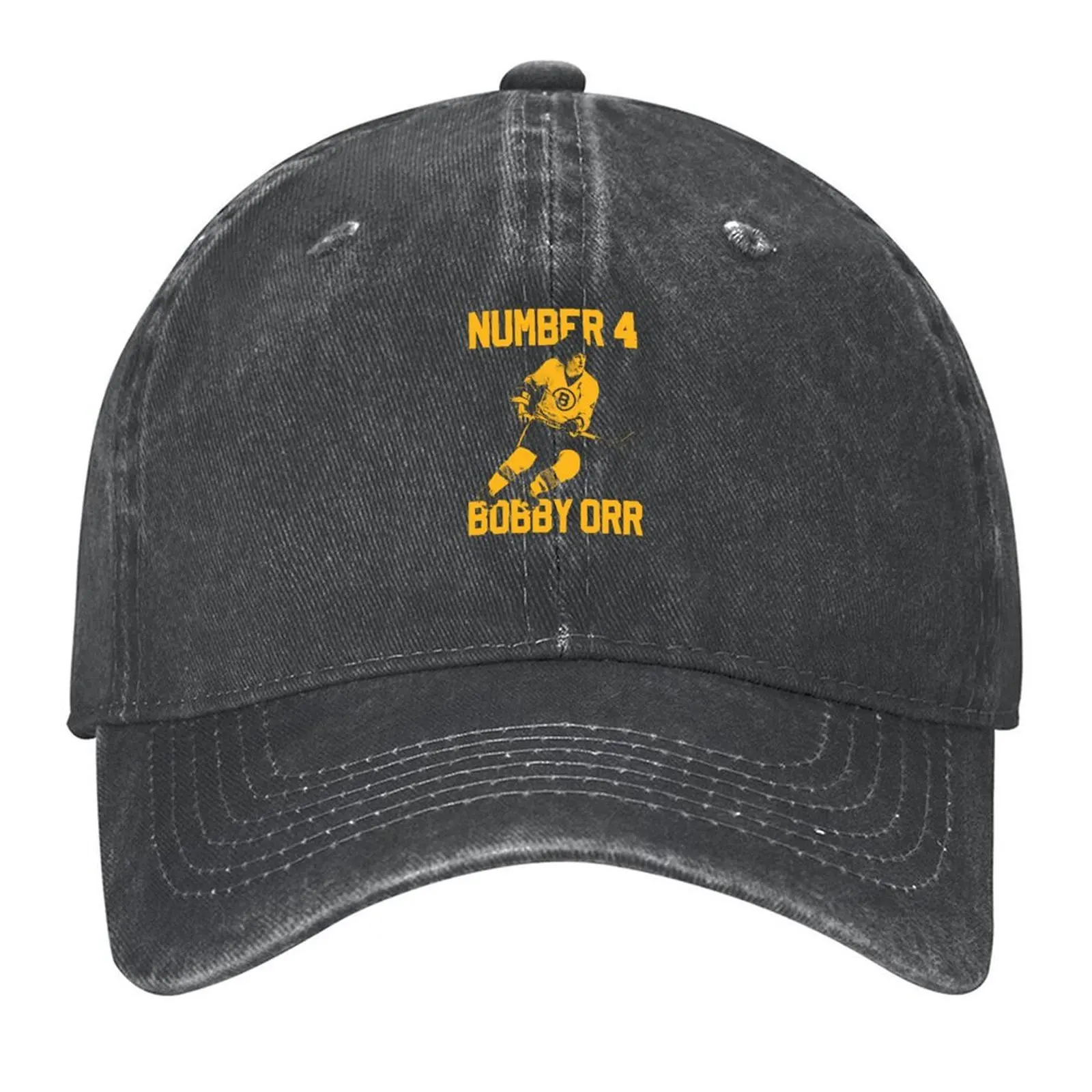 

Bobby Orr Number 4 - The Yellow Stencil Baseball Cap Anime luxury caps men's big size hat Kids Hat For Women Men's
