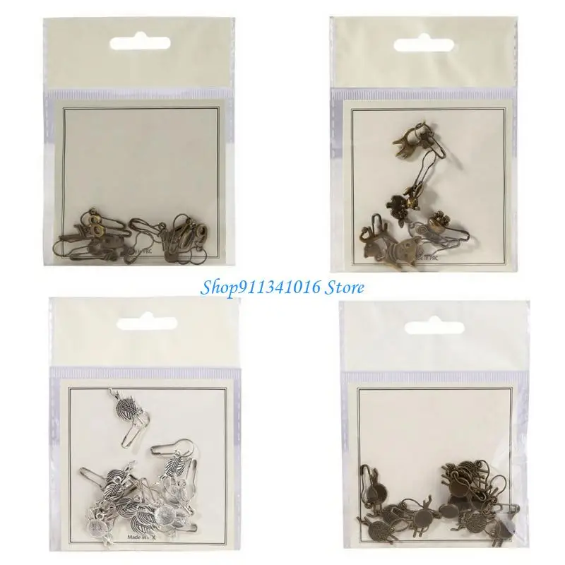 مشابك منسوجة من خليط معدني مع رسوم متحركة قديمة لحياكة الكروشيه والحرف اليدوية