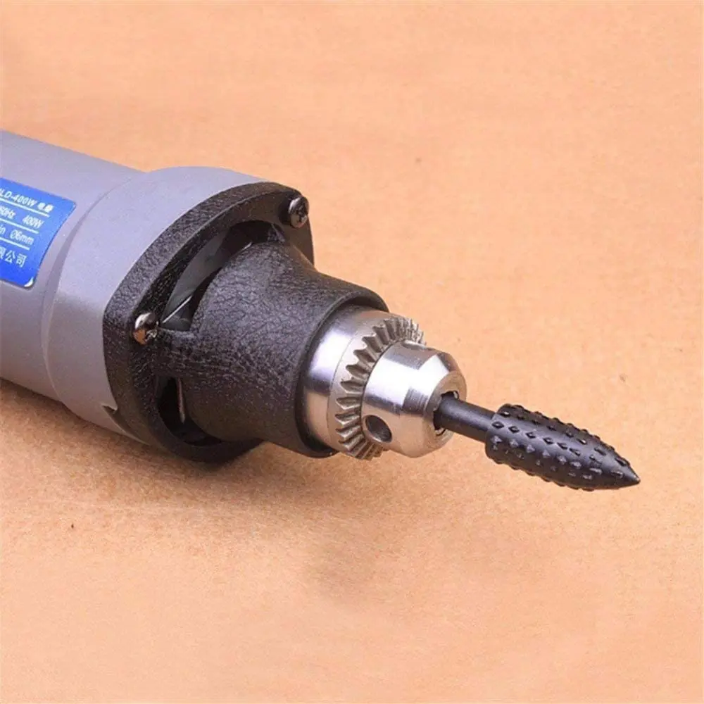 Carbide Rotary Burr Set 5 Bộ Bền 1/4 "Vít Xoay Tiếng Sột Soạt Tập Tin Bộ Cho Mô Hình Gỗ DIY Khoan khắc Đánh Bóng