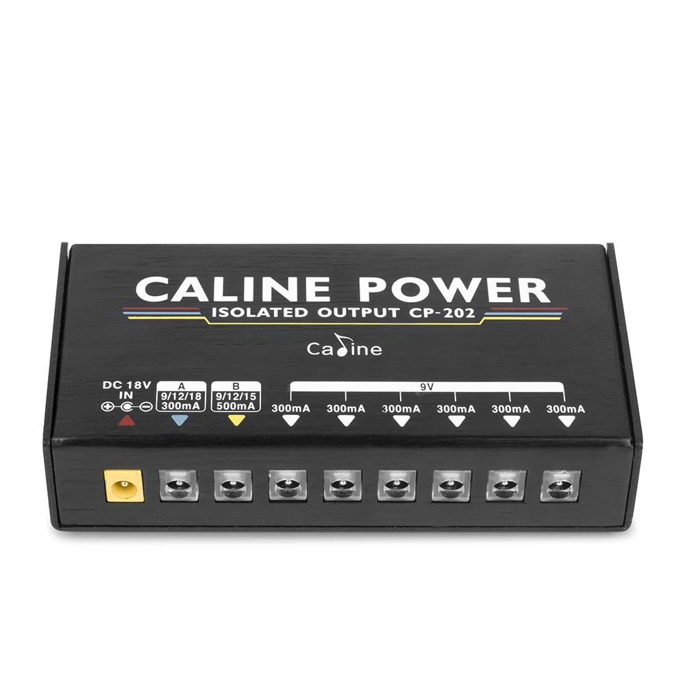 Caline CP-202 Guitar Effect Pedal Transparent DC Power 8 Separate Outputs Different Effects for US / EU / UK / AU Plug