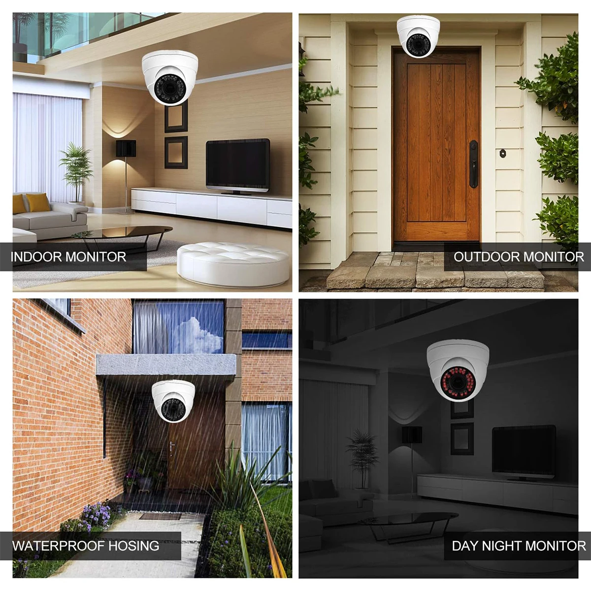 Fake Monitor Analog Camera Security Dome Camera Outdoor,Varifocal Lens,Weatherproof Metal Housing  Day & Night Monitoring