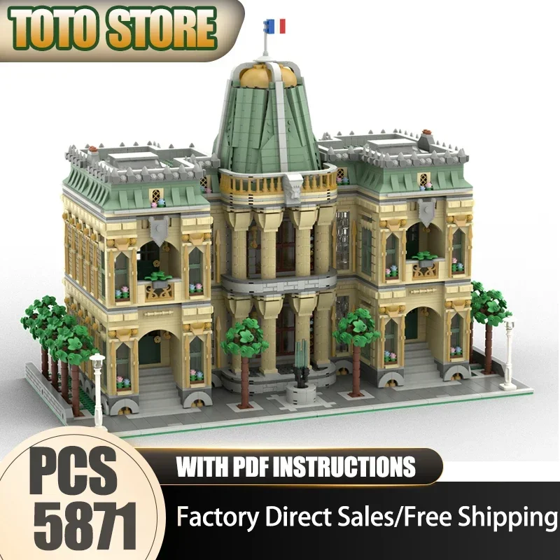 City Street View Moc Building Blocks French Famous Building Technology Brick DIY Assembly Construction Toy Holiday Set Gifts