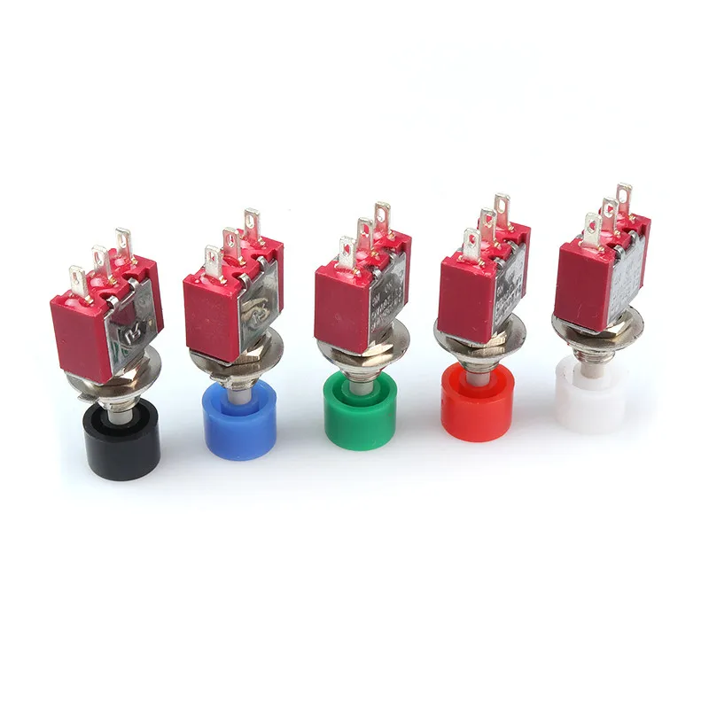 5pcs/lot DS-612 MTS-10 3Pin C-NO-NC 6mm Mini Momentary Automatic Return Push Button Switch 2A 250VAC/5A 120VAC Toggle Switches