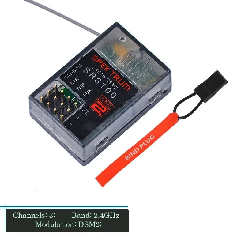 جهاز استقبال Spektrum SR3100 DSM2 ، سطح 3 قنوات ، مناسب لقارب سيارة بتحكم عن بعد ، نموذج طائرة بدون طيار ، تصنعه بنفسك ، GHz
