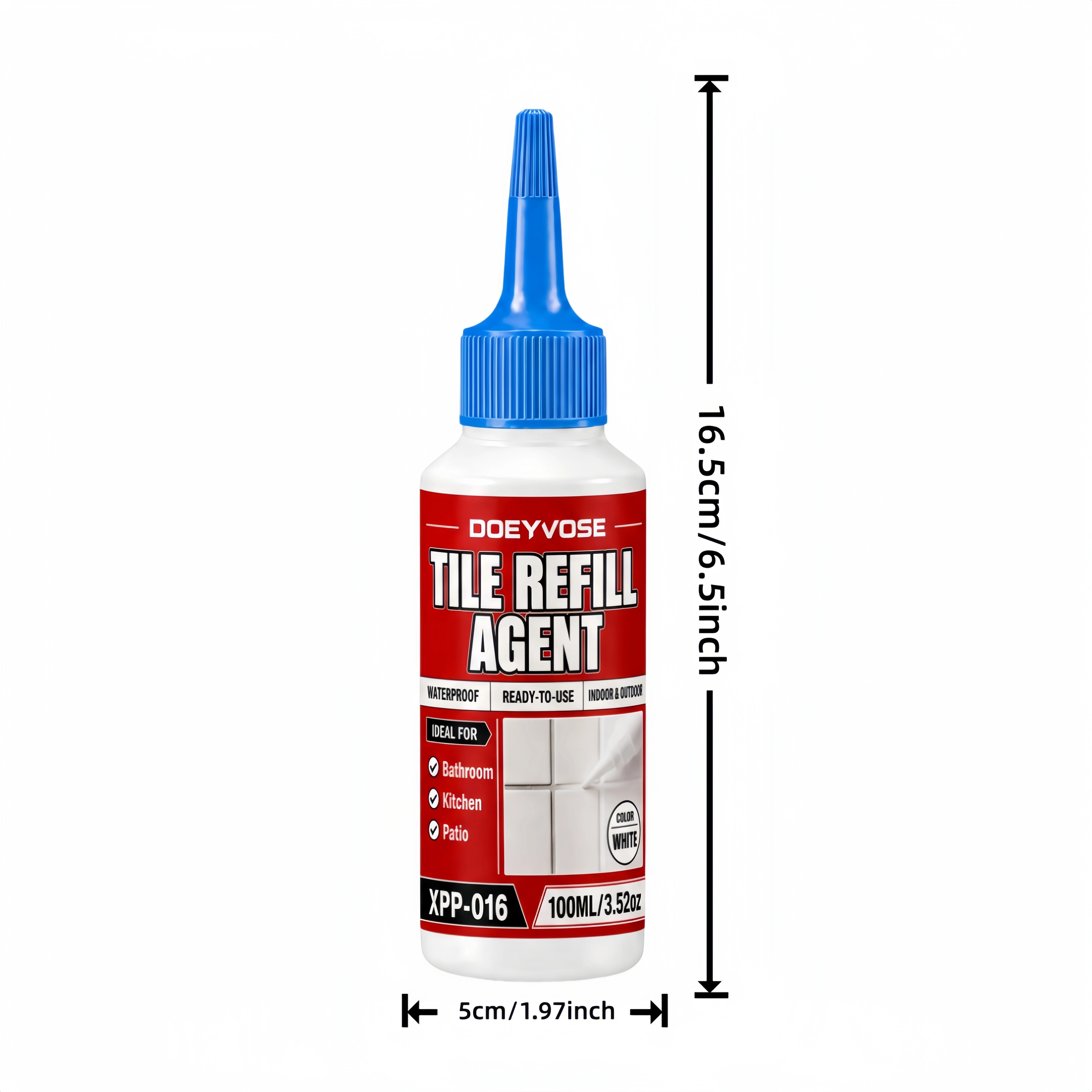 Waterproof Tile Seam Repair Agent 150ml White Anti-Mildew Gap Filler Grout Sealant for Porcelain Wall Floor Tiles