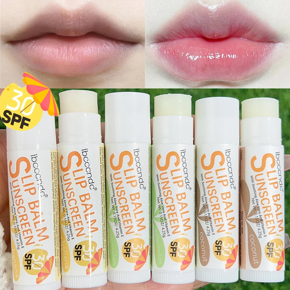 Zomer Zonnebrandcrème Hydraterende Lippenbalsem Spf 30 Uva Bescherming Lippen Zorg Voor Duurzame Hydraterende Kleurloze Lippenstift Anti-Drogen Lipgloss