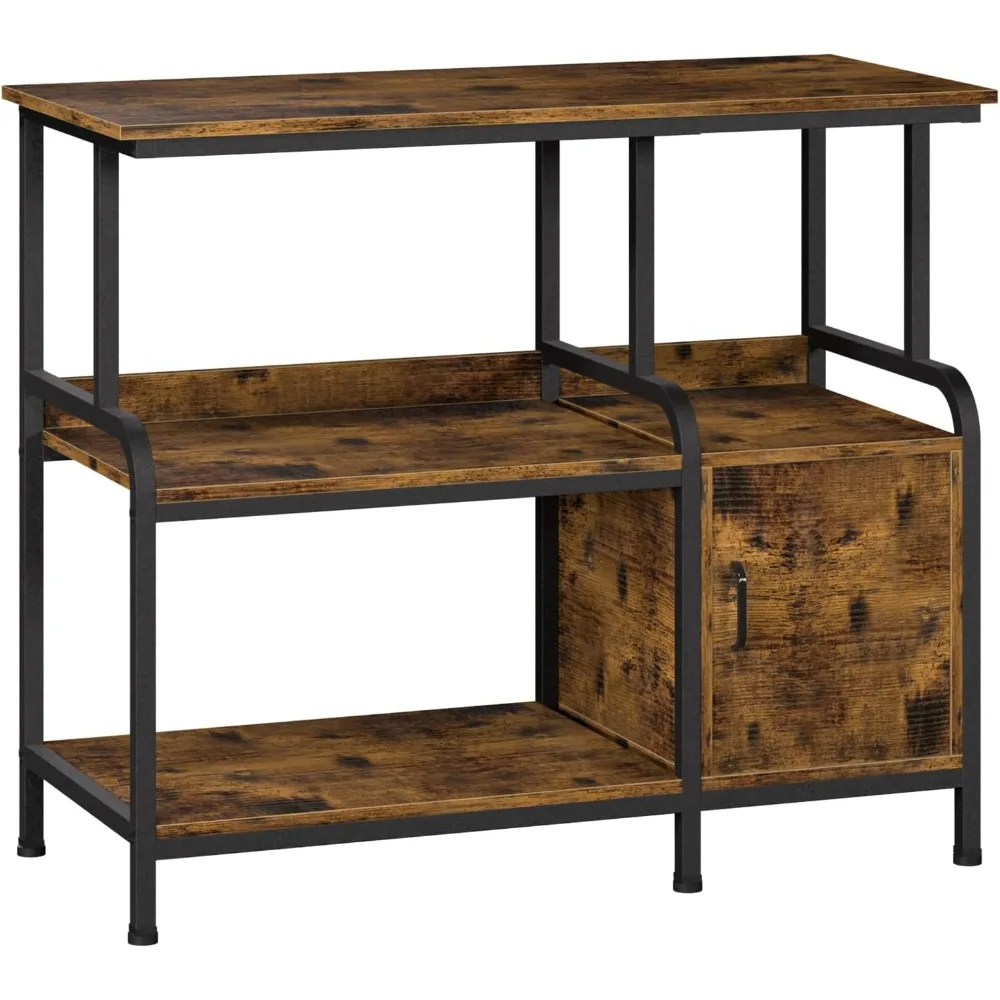 

40-50 Gallon Fish Tank Stand, 750 lbs Capacity Aquarium Stand, Heavy-Duty 3-Level Reptile Stand with Built-in Storage, 36.8×15.7