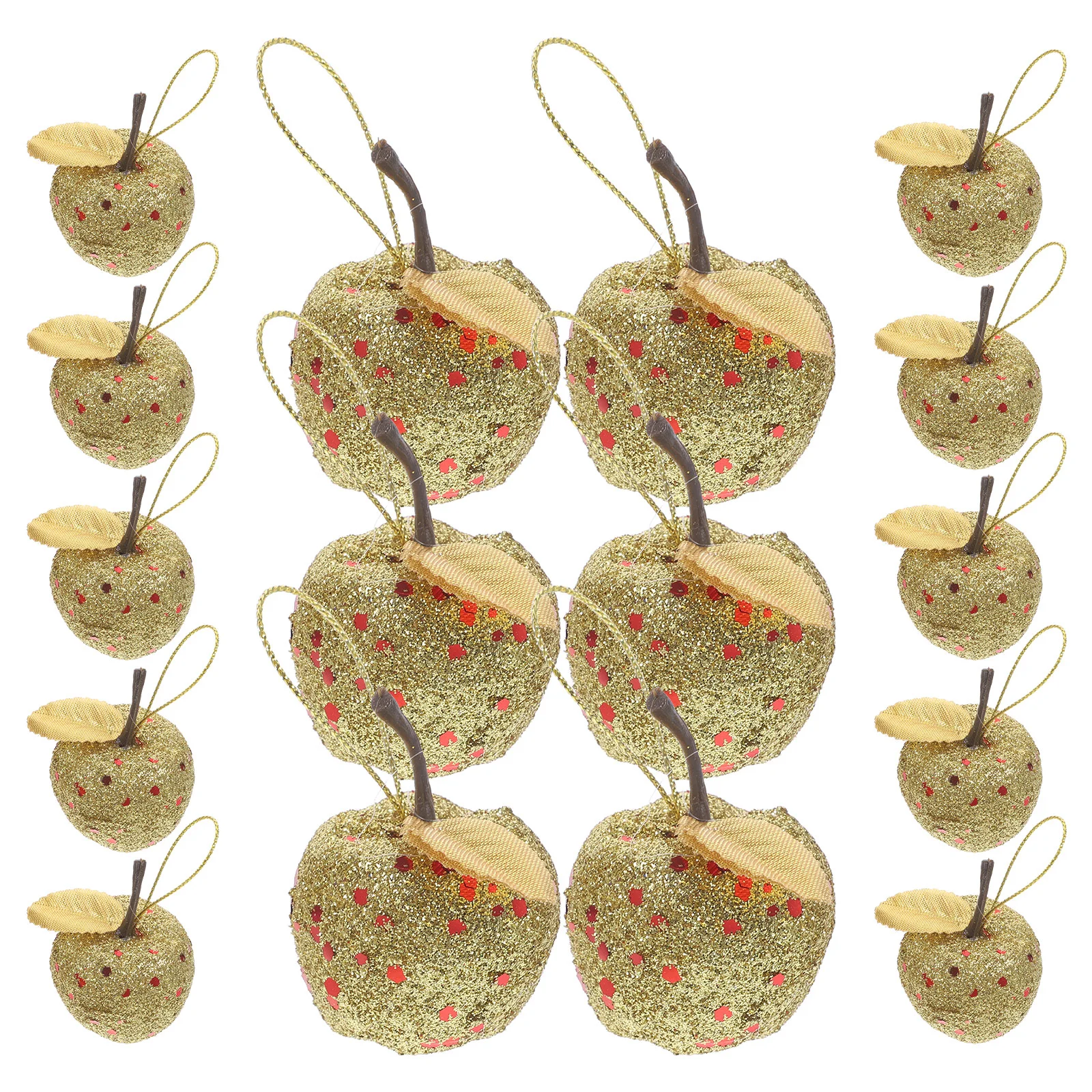 20 Pcs Decorations Christmas Apple Pendant Outdoor Tinsel Miniature Foam Hanging