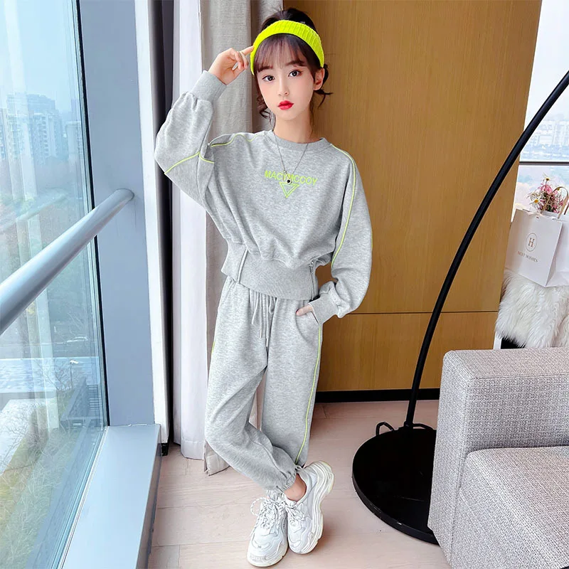 

Girls Sweatshirts +Pants Kids Suits 3PCS/Set Cotton 2024 Luxury Spring Autumn Cotton Tracksuit Sport Suits Children Clothing