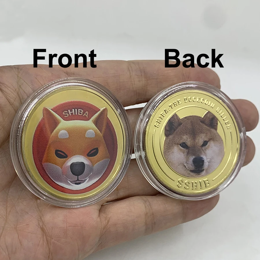 Dogecoin Killer Shiba Inu Coin (SHIB) CRYPTO Metal Gold Plated Physical Shib Coin Shiba Doge Killer Souvenir Commemorative Coins