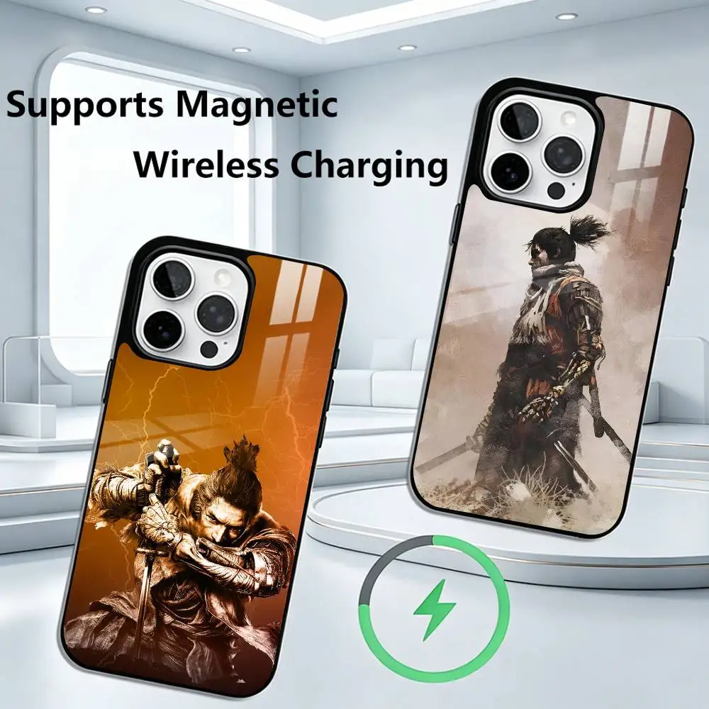 Cool S-Sekiro Game  Phone Case For iPhone17,16,15,14,13,12,11 Plus,Pro Supports Magnetic Wireless Charging