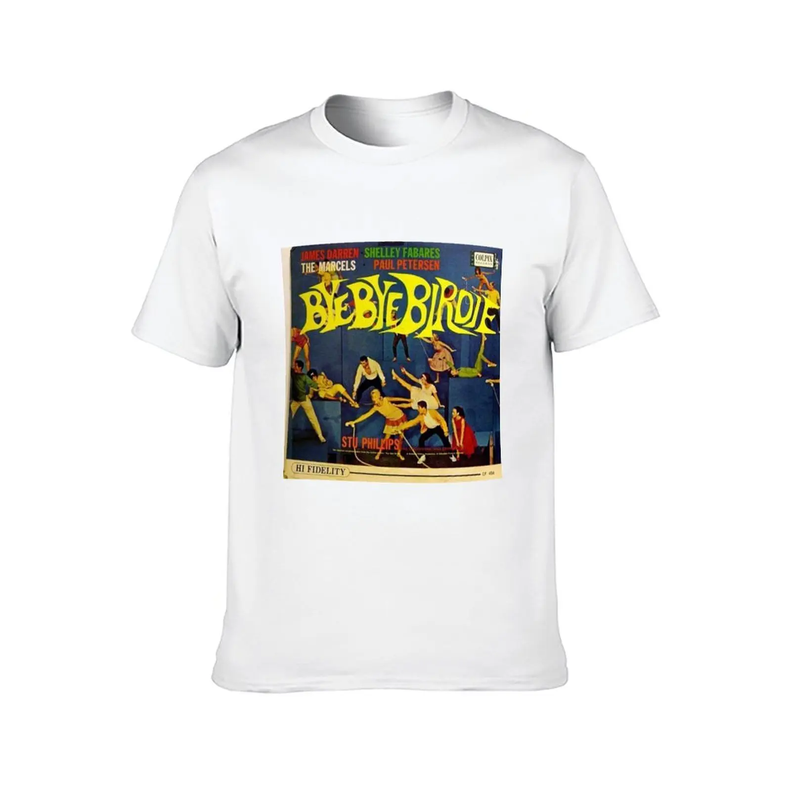 تي شيرت Bye Bye Birdie lp on Colpix تي شيرت أساسي تي شيرت للرجال حزمة تي شيرت أبيض