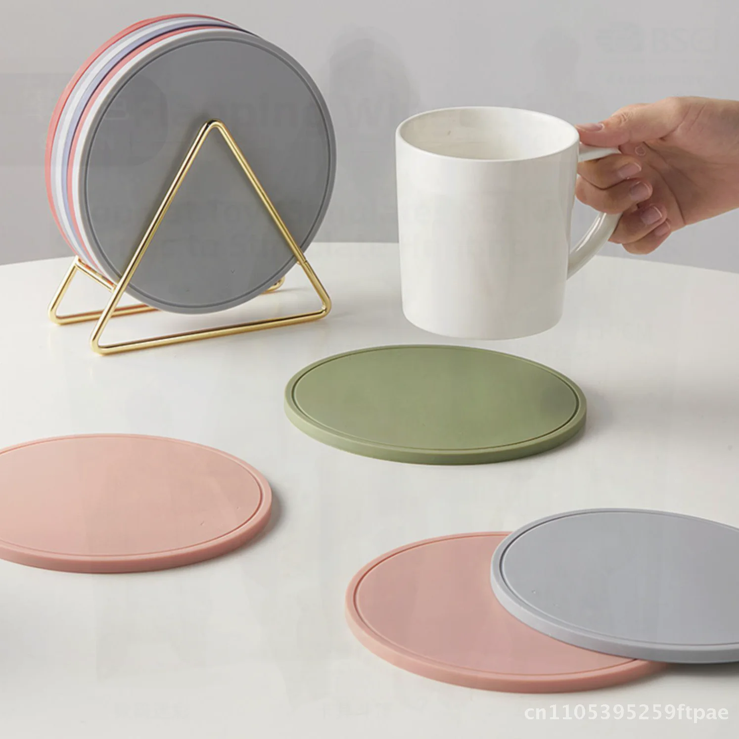 Modern Minimalist round Placemat Heat Insulation Waterproof PVC Mat Anti-Scalding for Dining Table Home Resistant Pot Bowl