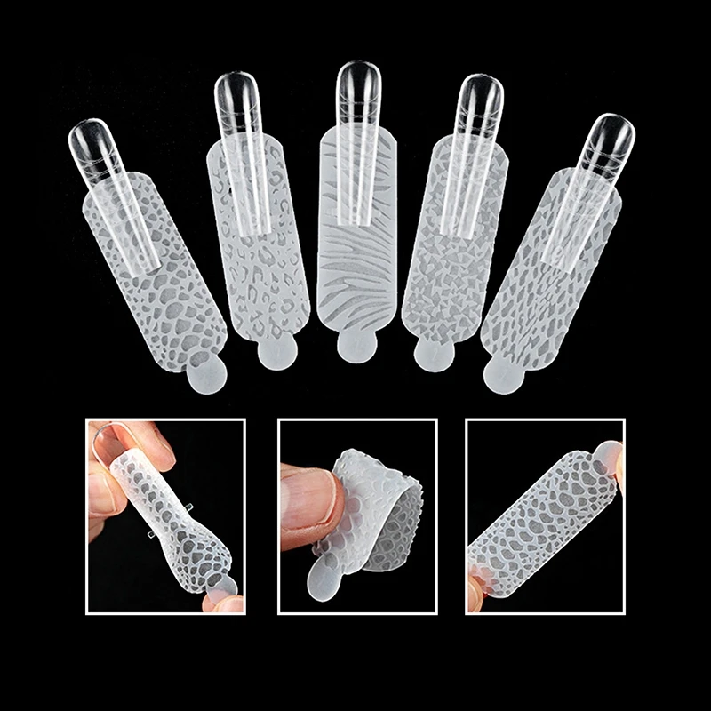 

60pcs Dual Form French Forms Silicone Pad Quickly French Line Guides Nail Mold Duet System for Poly Nail Gel Reusable Type