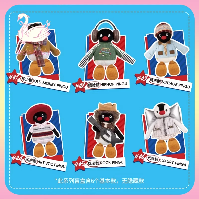 

Оригинальная коллекционная серия Pingu к 45-летию: плюшевые игрушки-сюрпризы в ретро-стиле, плюшевые украшения и подарки Pingu