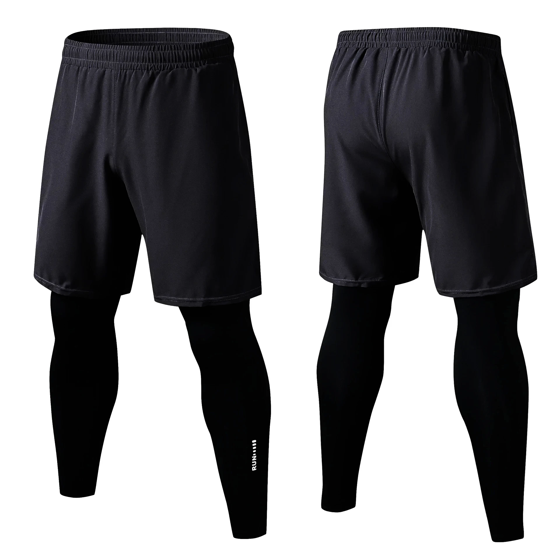 2025 Men Quick-dry Running Tights High-elasticity Fitness Shorts Sports Suit Basketball Compression Pants Training Underpants