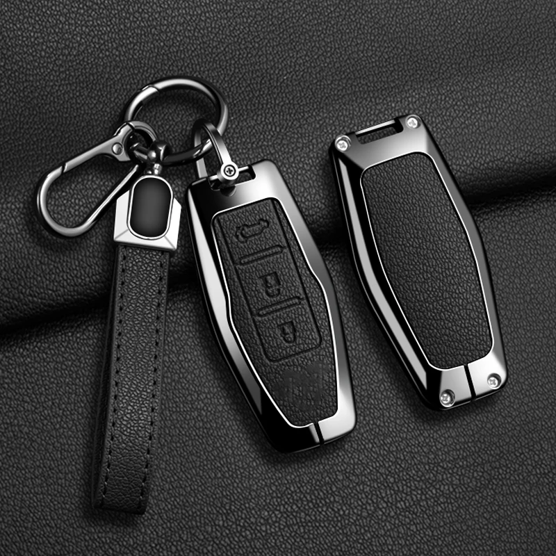 2 3 4 buttons Car Smart Key Case Cover Keychain for Mitsubishi Outlander 2023 2022 2024 Control Remote Key Holder Accessories