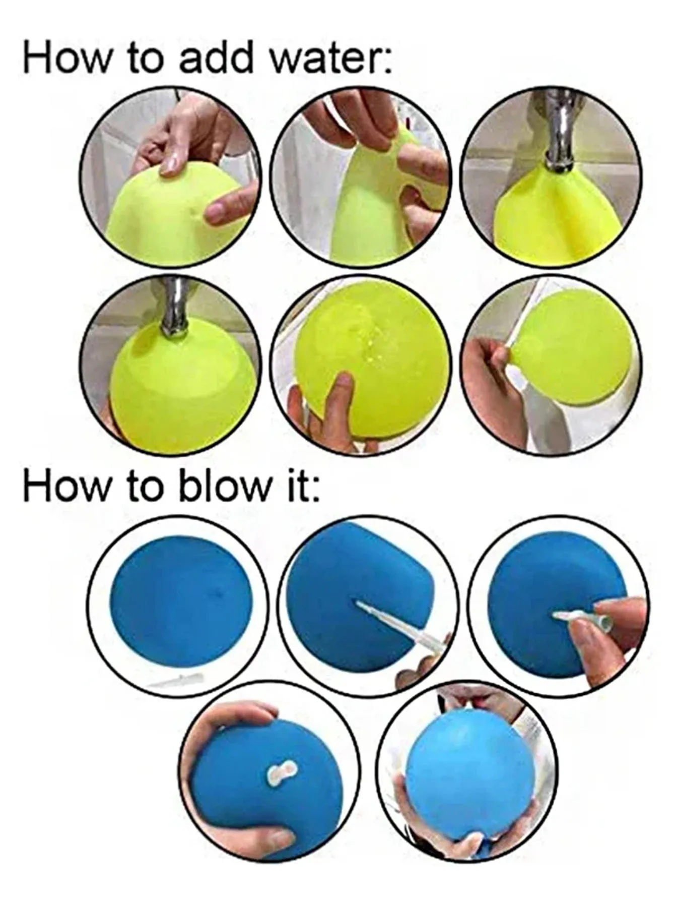 Bolas Bouncy transparentes Água-enchidas, bola enchida inquebrável, Super fortemente esticando