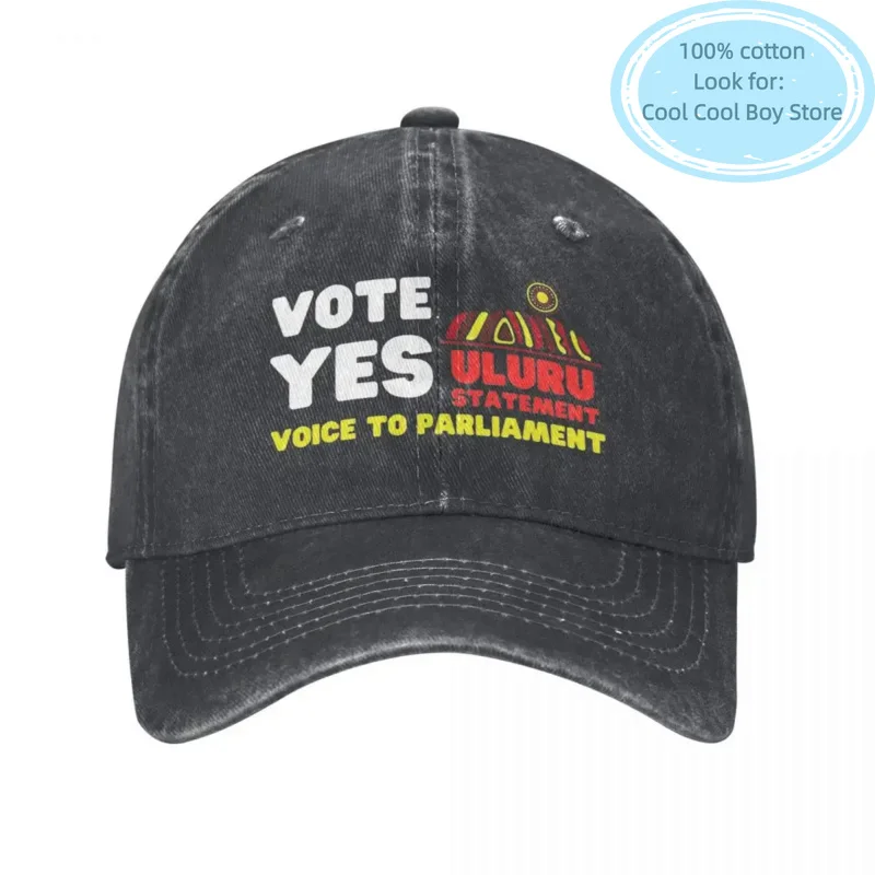 Vote Yes Aboriginal Land Rights Australia Baseball Caps Distressed Denim Washed Caps Hat Outdoor Summer Adjustable Headwear