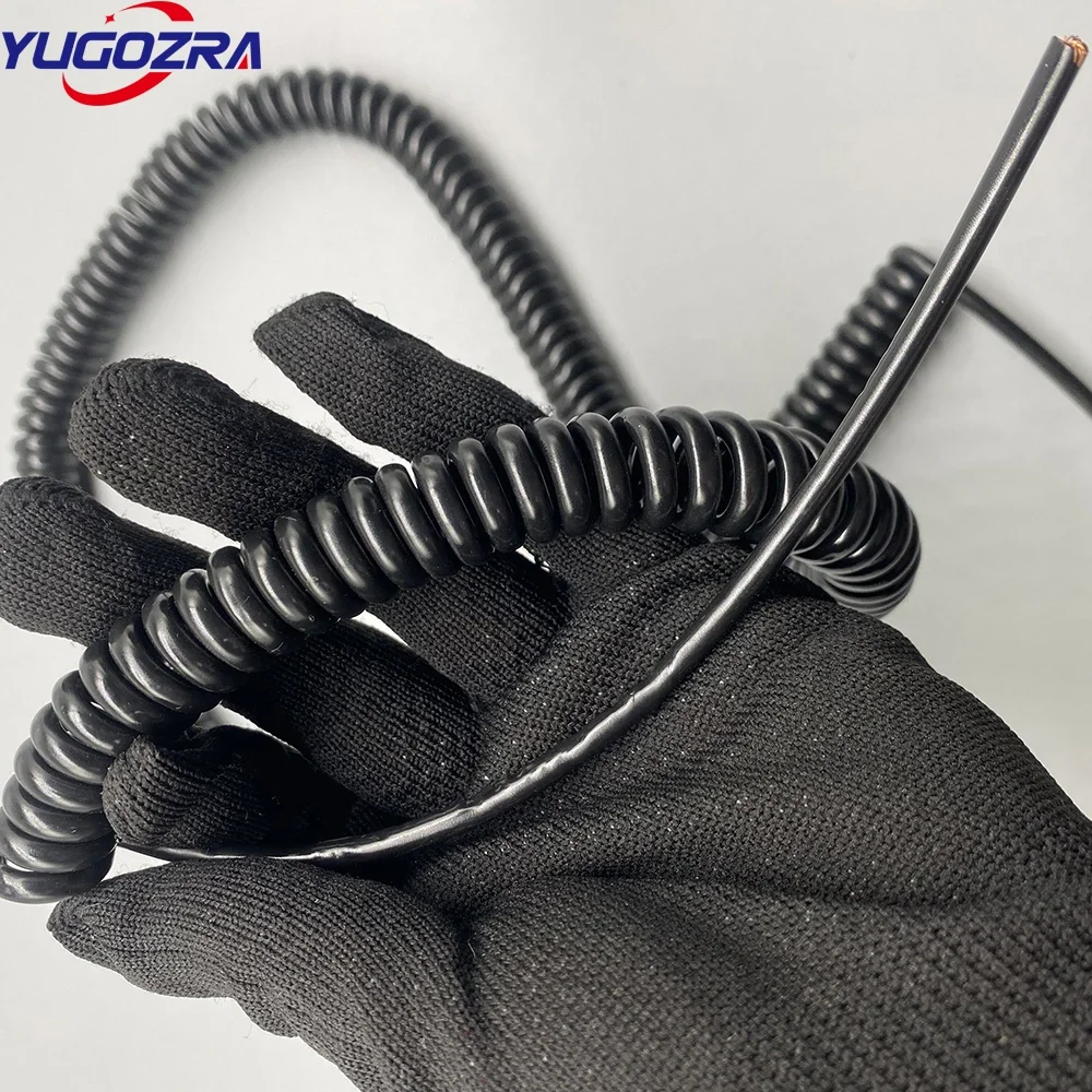 

24 awg Spring Spiral Wire 4 core Cable Pure Copper Core 0.2square Copper Core PU Retractable Power Cord Extend Tensile Wire