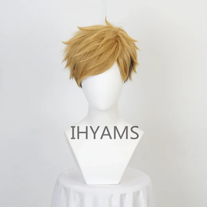 Miya Atsumu Wig Short Heat Resistant Synthetic Hair Volleyball Men's Cosplay Costume Wigs + Wig Cap