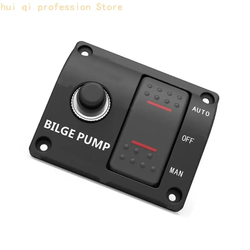 Bedienfeld für Bootsbilgenpumpe mit AUTO OFF MAN-Dreipositionssteuerung, 12 V 24 V und integriertem Leistungsschalter für Marine – Detail 3