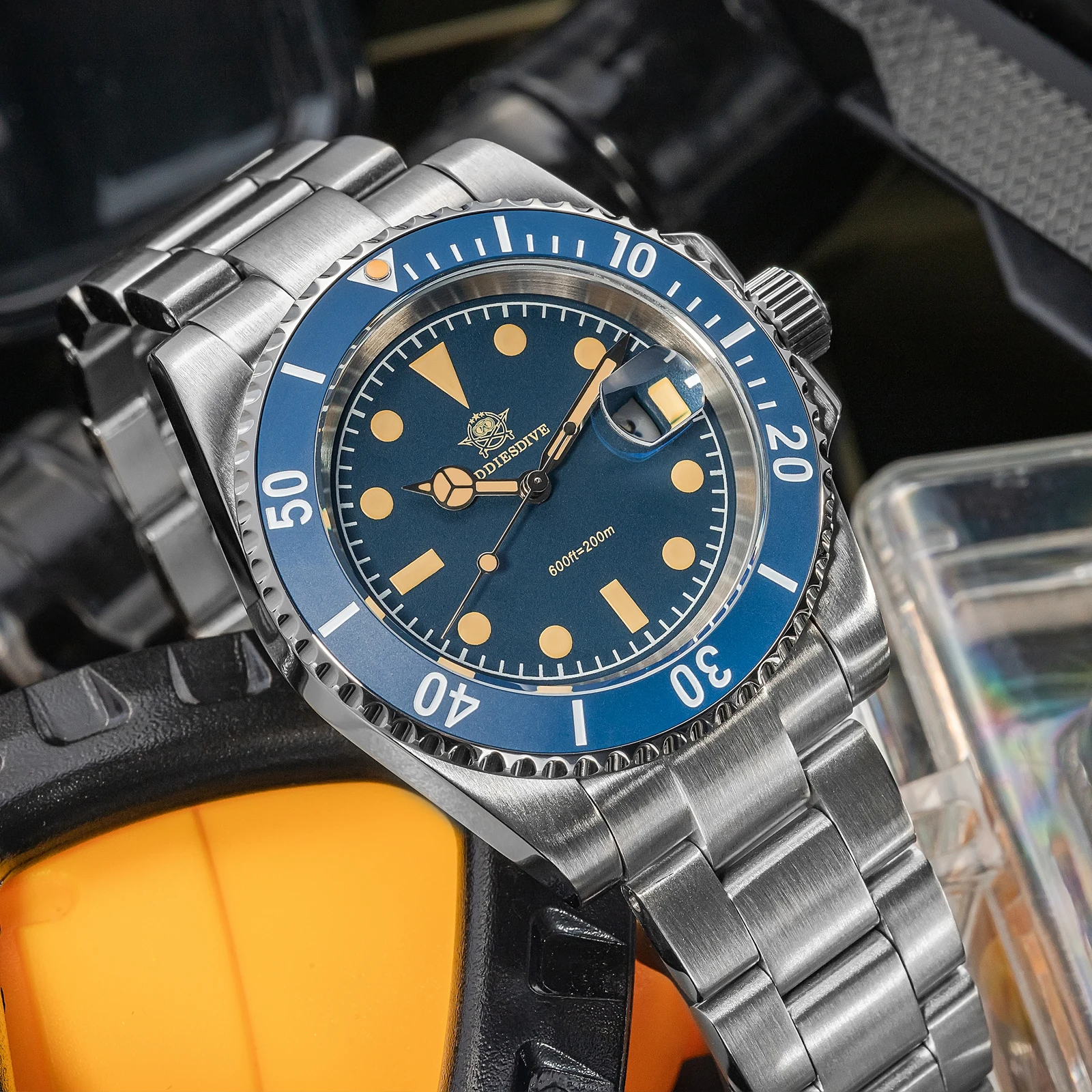 ADDIESDIVE AD2054 Quartz Wristwatch For Men Stainless Steel Ceramic Bezel Business Watch Super Luminous 200M Waterproof Watches