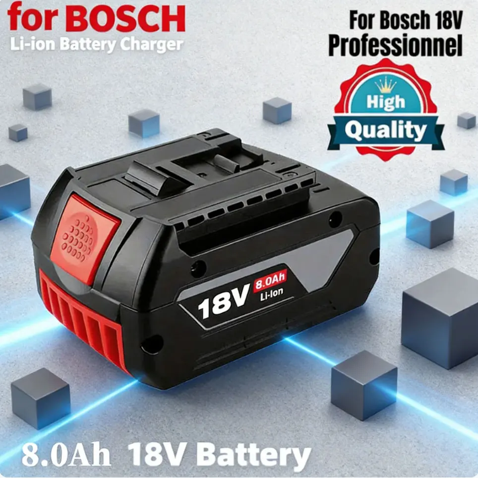 Original Bosch 18V 8,0Ah System Lithium-Akku Professioneller Ladeakku für Elektrowerkzeuge Bosch Bat609 Bat609G Bat618 Bat618G