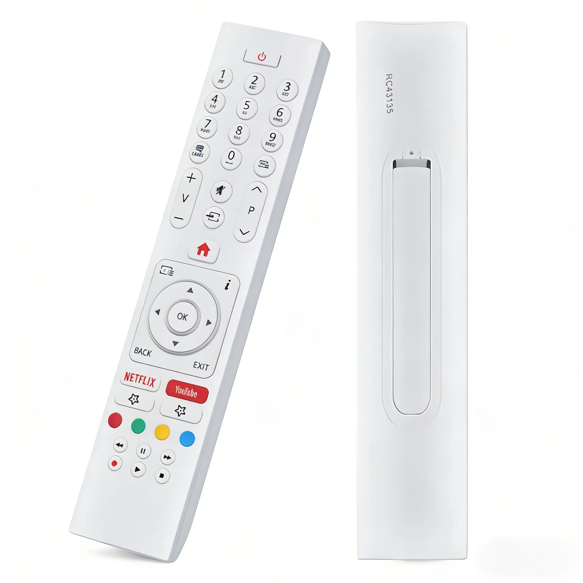 Smart HD TV Remote Control RC43135 Universal Compatible with Hitachi Vestel Bush L32SHE19 - Electronic Device Remote Control
