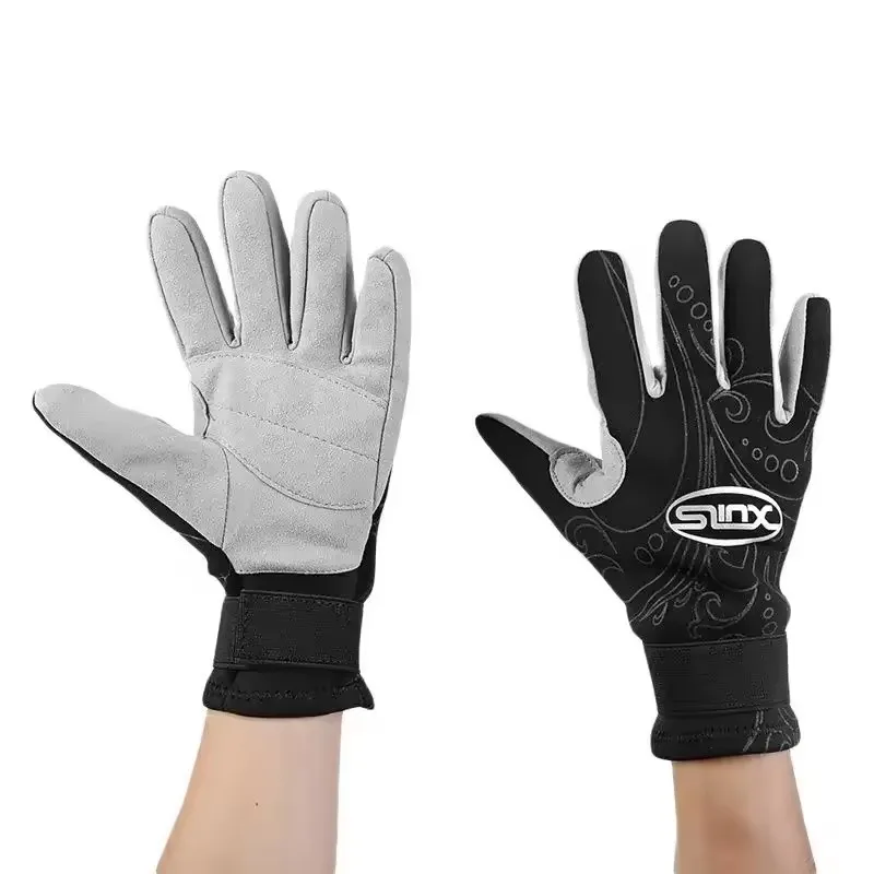 Slinx الشتاء قفازات الغوص 2 مللي متر النيوبرين الجلود السباحة الغوص Spearfishing الدفء مكافحة ارتداء بدلة غطس قفازات في الهواء الطلق