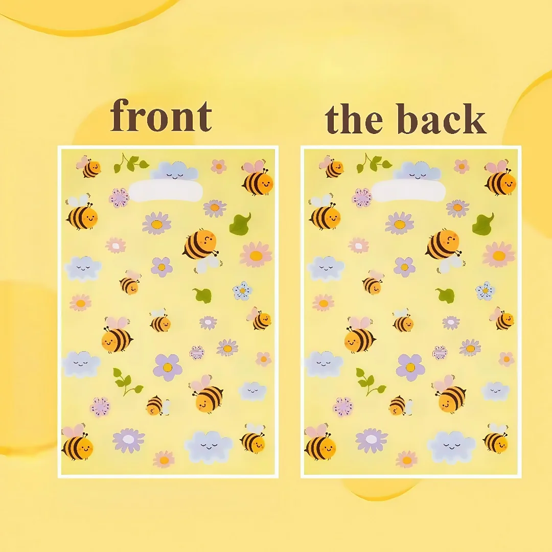 10/30/50/100 Stück kleine Geschenktüten mit Bienenmotiv, geeignet für Geburtstagsfeiern, zur Dekoration von Veranstaltungsorten, niedliche Geschenktüten mit Cartoon-Motiven. – Detail 3