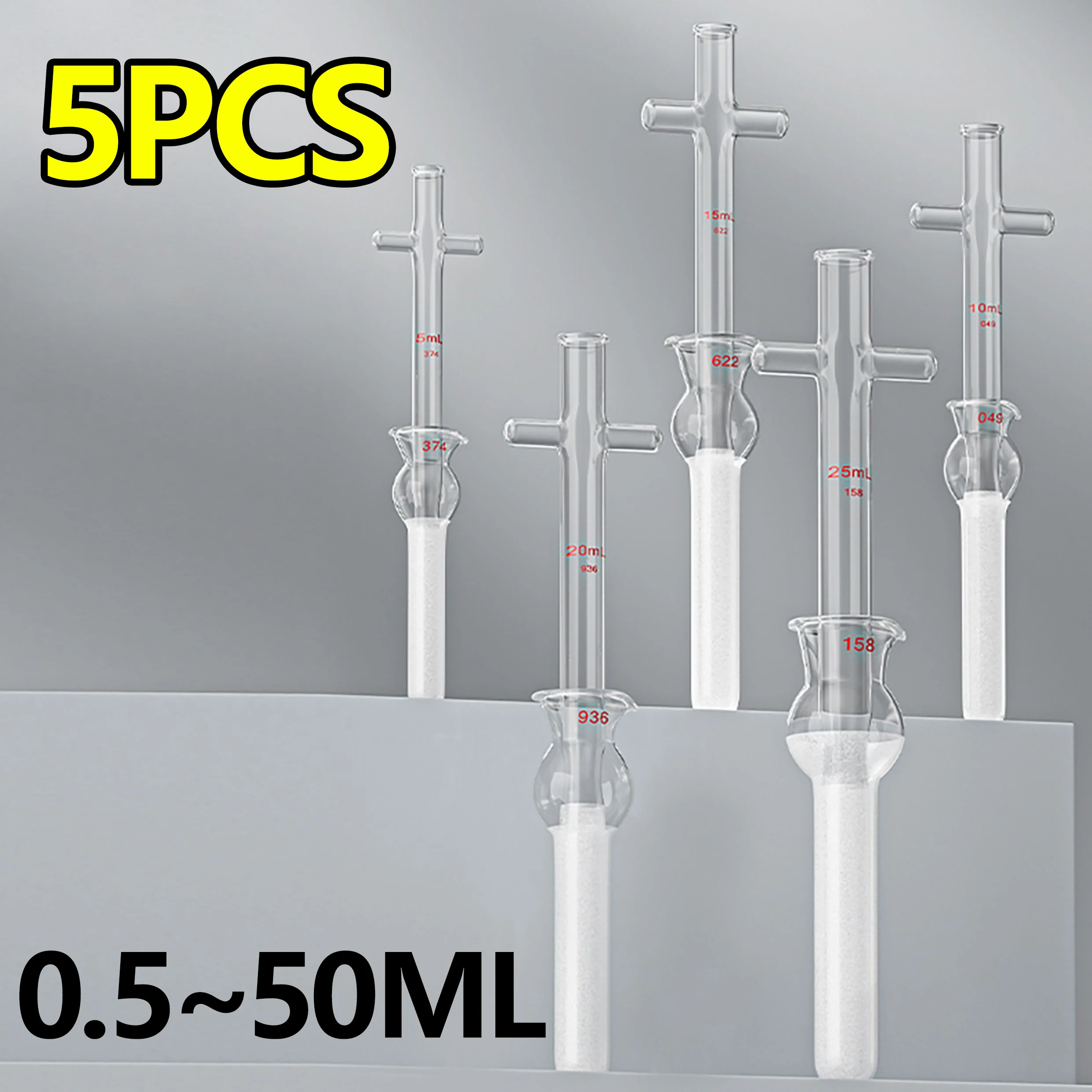 

Glass homogenizer, micro 0.5/1/2/3/5/10/20/25/30/50ml cross-handle cell tissue grinder, 5 packs