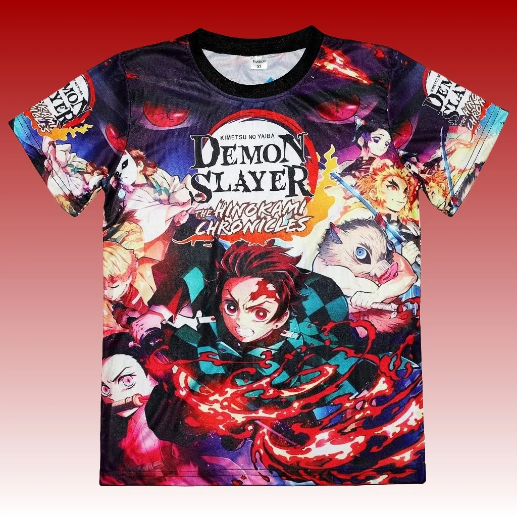 새로운 축구 유니폼 일본 애니메이션 반다이 악마 슬레이어 탄지로 네즈코 티셔츠 남성과 어린이를위한 스포티 스트리트 루즈