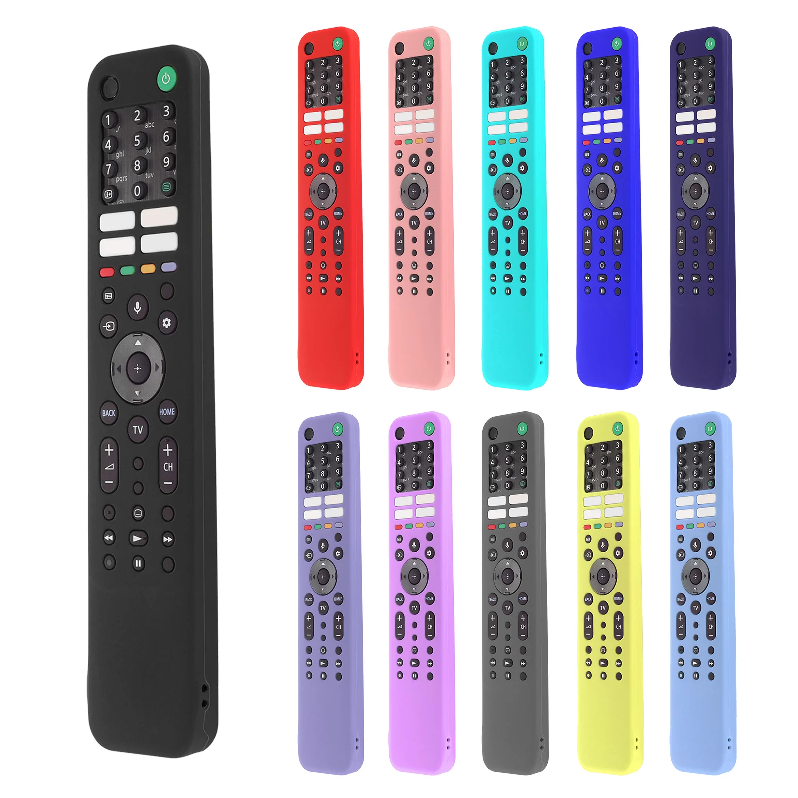 Silicone Protective Case forSony RMF-TX520P RMF-TX520E RMF-TX520B RMF-TX520T Smart TV Remote Control Shockproof Anti-Slip Cover