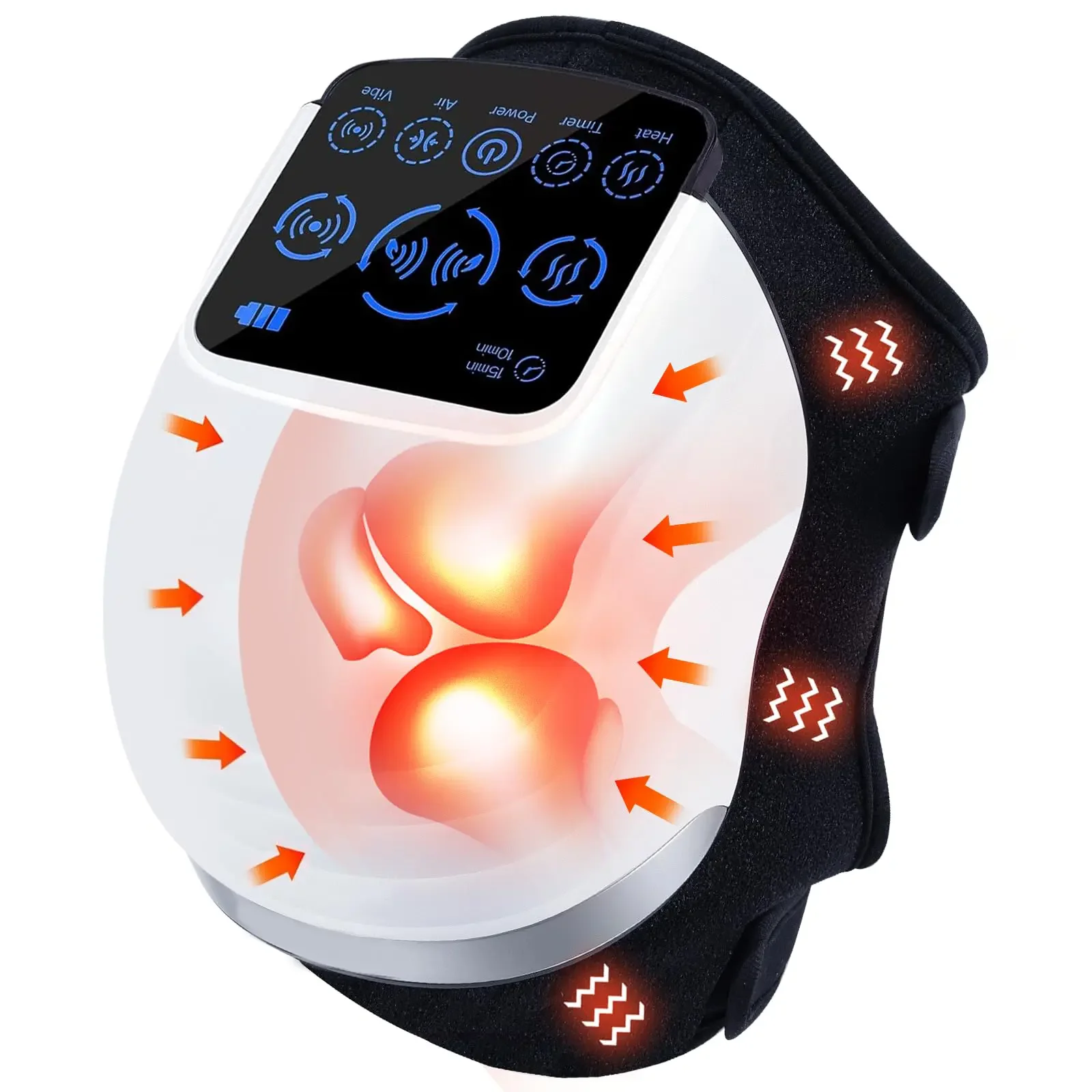 

Health Equipment Big Lcd Touchable Display Comfier Heated Knee Massager New With Vibrantion Massage Products
