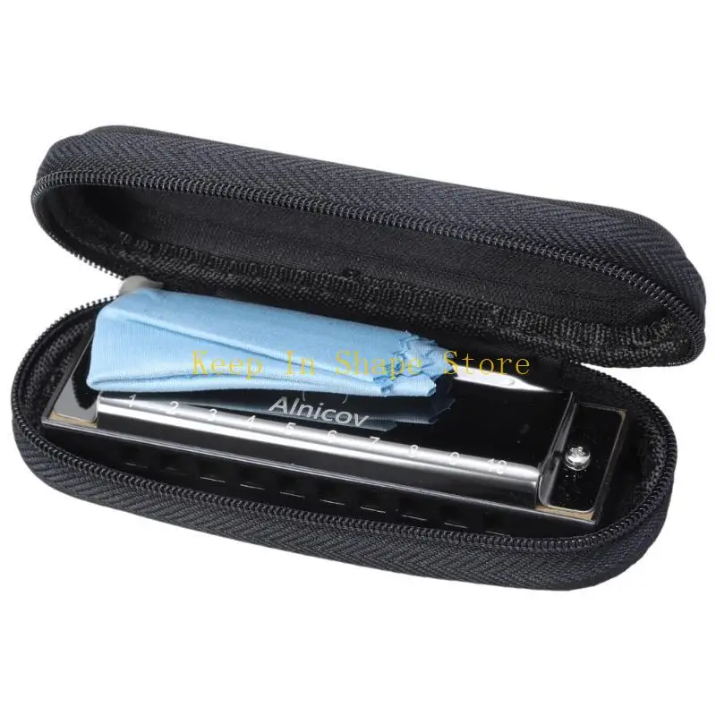 U1JC Blues Harmonica Key-of-C, 10 Holes 20 Tones Harmonica Professional Mouth Organ for Adults, Beginners and Students
