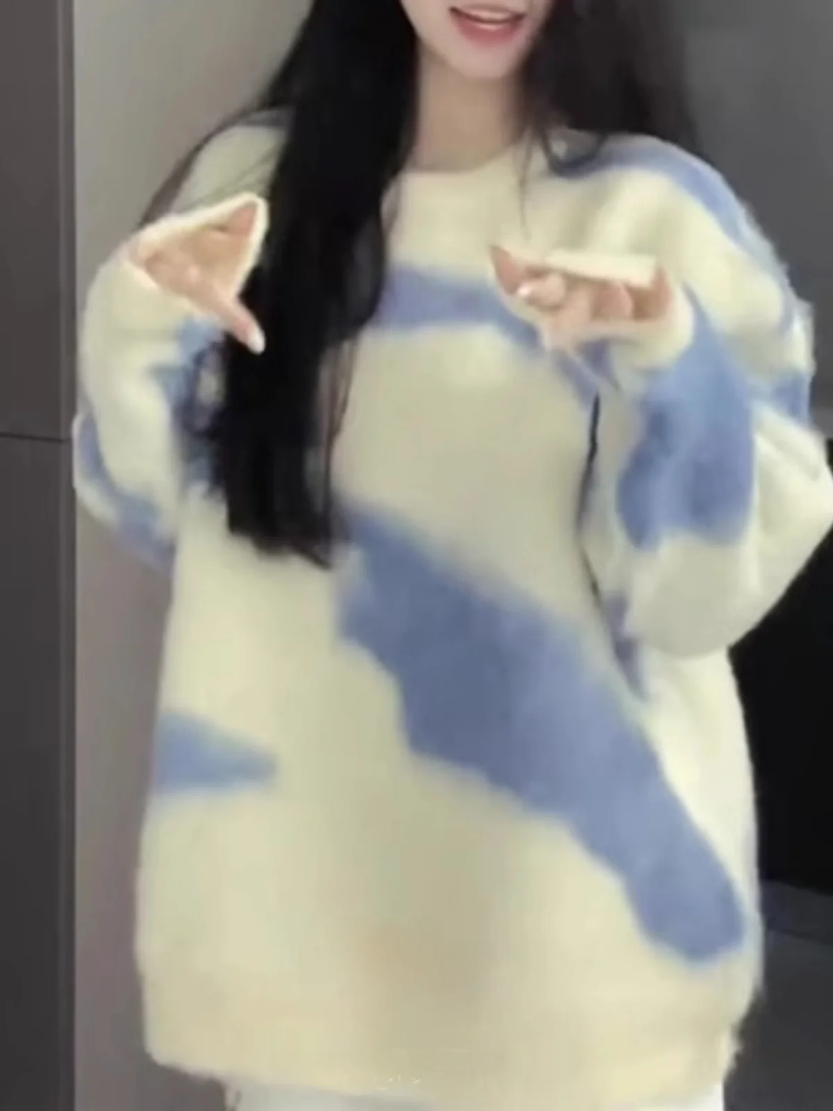 

Вязаный свитер в полоску из искусственного бархата, свободный ленивый слэ для учащихся младших классов и больших детей, теплая зима...