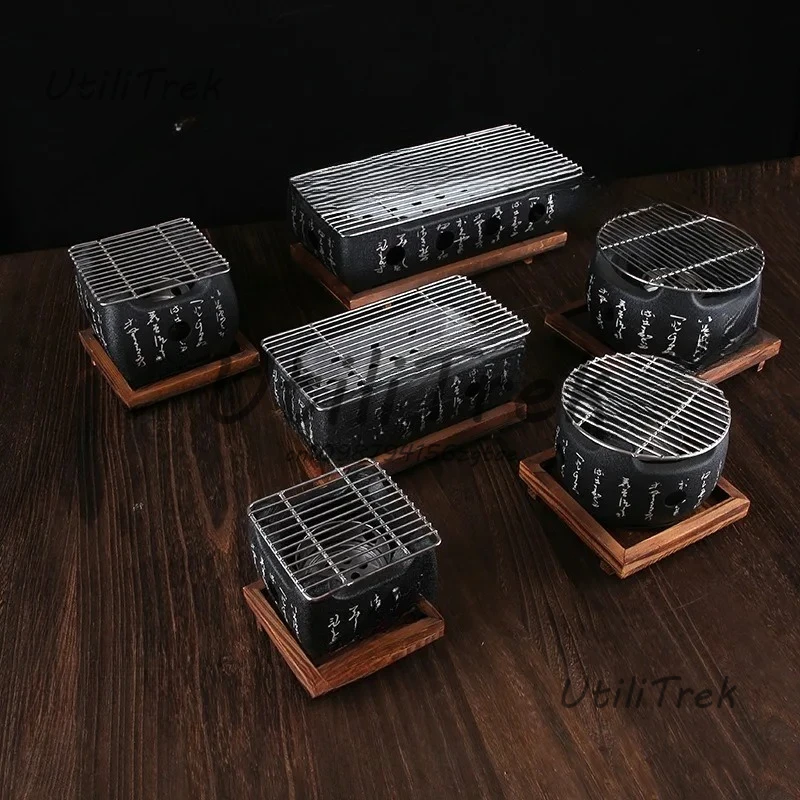 

Japanese-style character mini grill, carbon grill, grill pan, household grill, small charcoal stove, charcoal grill