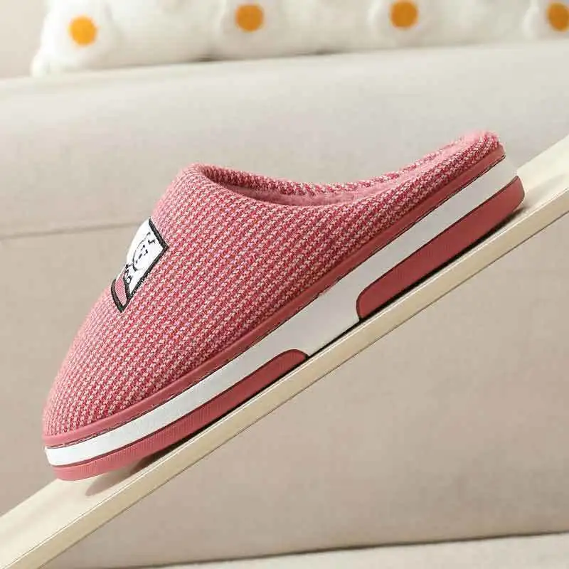 2022 Winter Men's Cotton Slippers Warm Thick Sole Home Non-slip Slippers for Men House Comfortable Wear-resistant Cotton Shoes