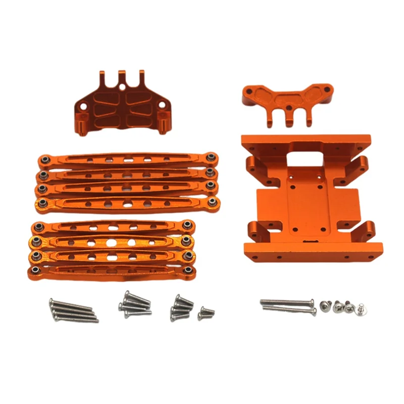

Металлический шасси, звеньевой стержень и сервопривод для 1/12 MN128 MN86S G500 внедорожника оранжевого цвета