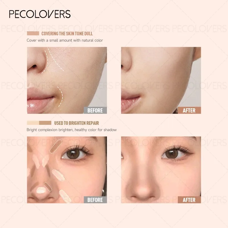 Correttore tricolore, copri macchie e imperfezioni viso, coprire efficacemente le occhiaie, duraturo e naturale