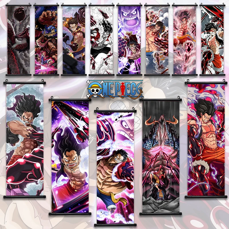 Anime ONE PIECE Poster Luffy Canvas Painting Gear Fourth Art Print Kids Room Decoration Mural for Hanging Scrolls Home Decor