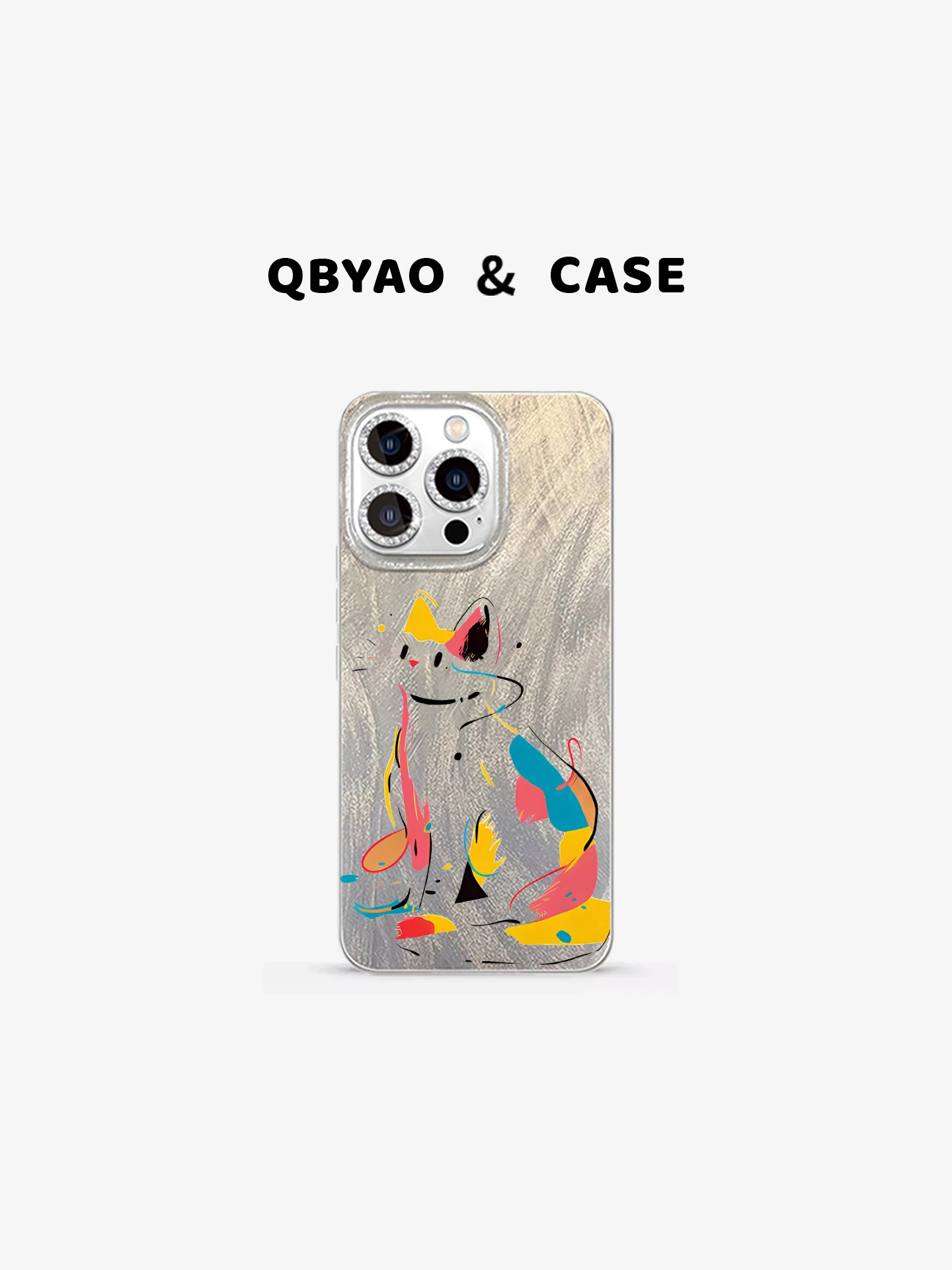 

Jiabeiyao Silicone Phone Case for 16Promax Design Full Cover Anti-Fall Creative Cartoon Chain Version Small Audience