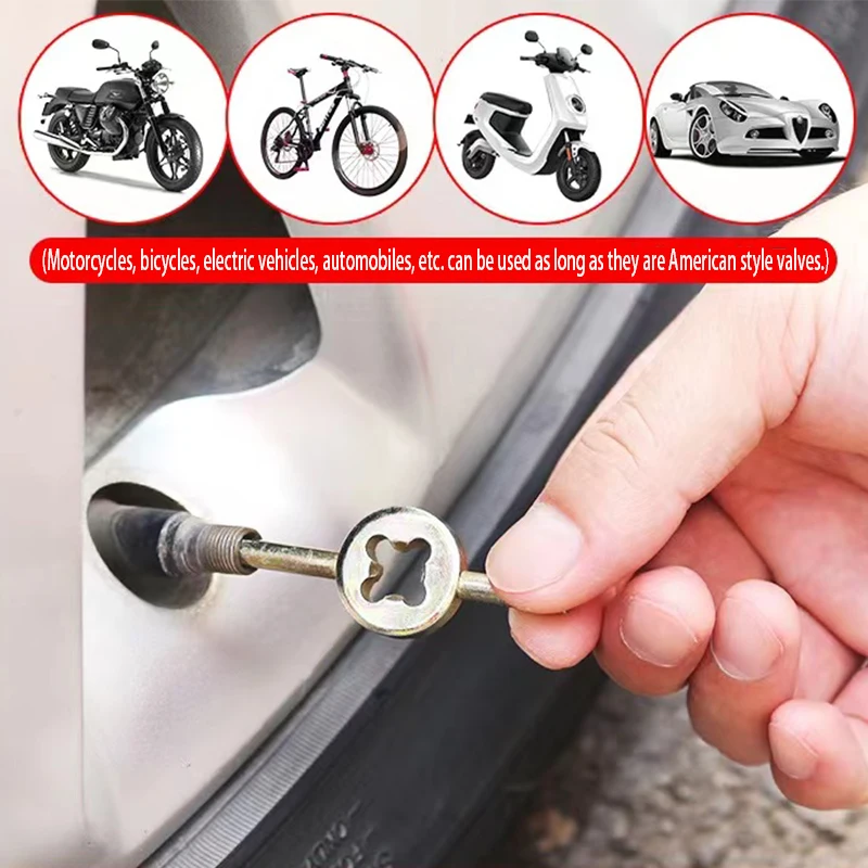 10Pcs Tire Valve Core American/US Valve Stems Core/US Valve Core Wrench For Most Automotive,Motorcycle,RV, ATV Replacement