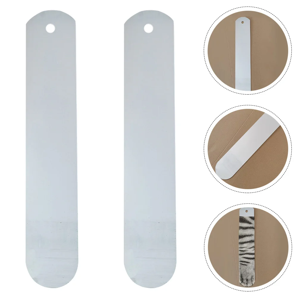 2 Pcs Sliding Door Handles Socks Shaped Aluminum Plate Sublimation Board Silver